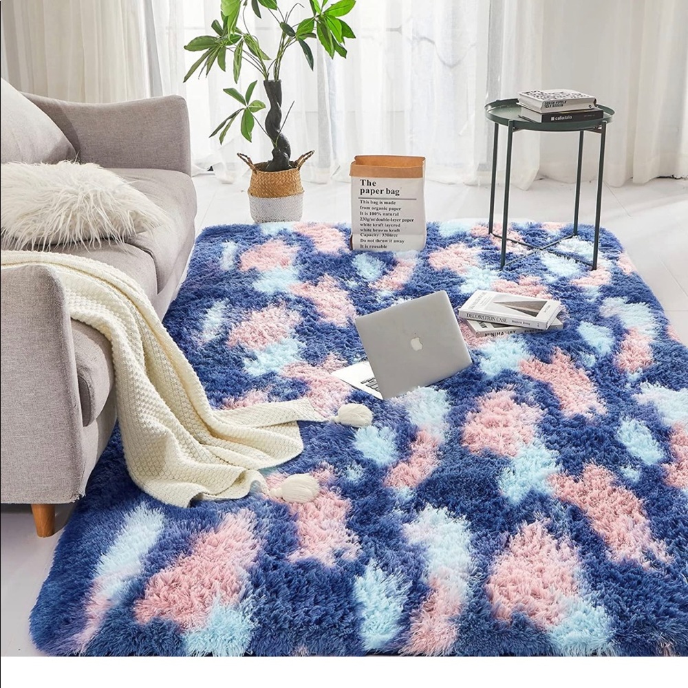 New Stylish Rug Runner 3x5 Feet, Cozy Soft Plush Fur Living Room Area Rug